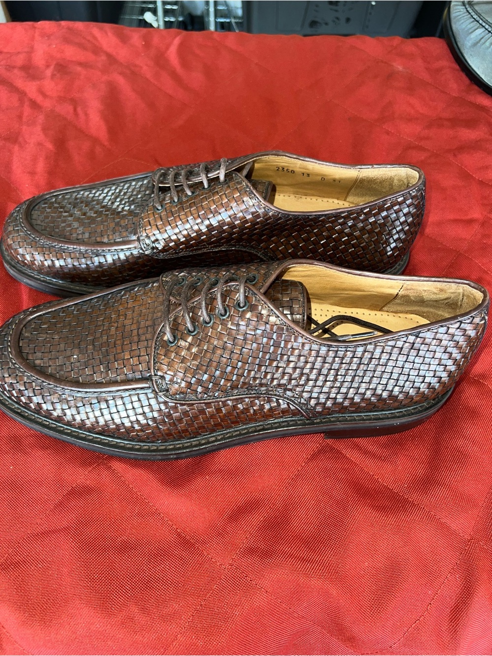 Men's Cole Haan Woven Btown Leather Dress Shoes - Picture 4 of 9
